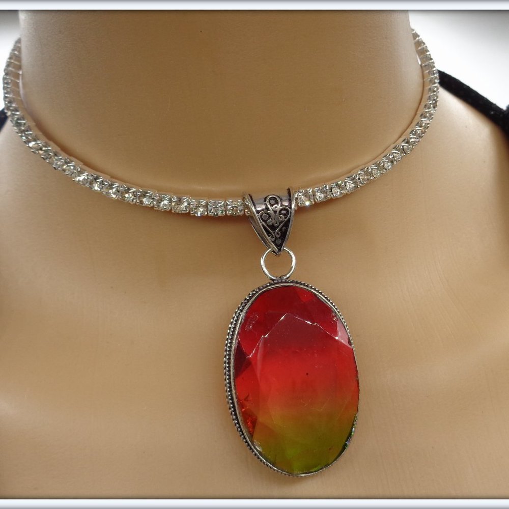 High Grade Handcrafted Oval Shape Multicolor Tour… - image 6